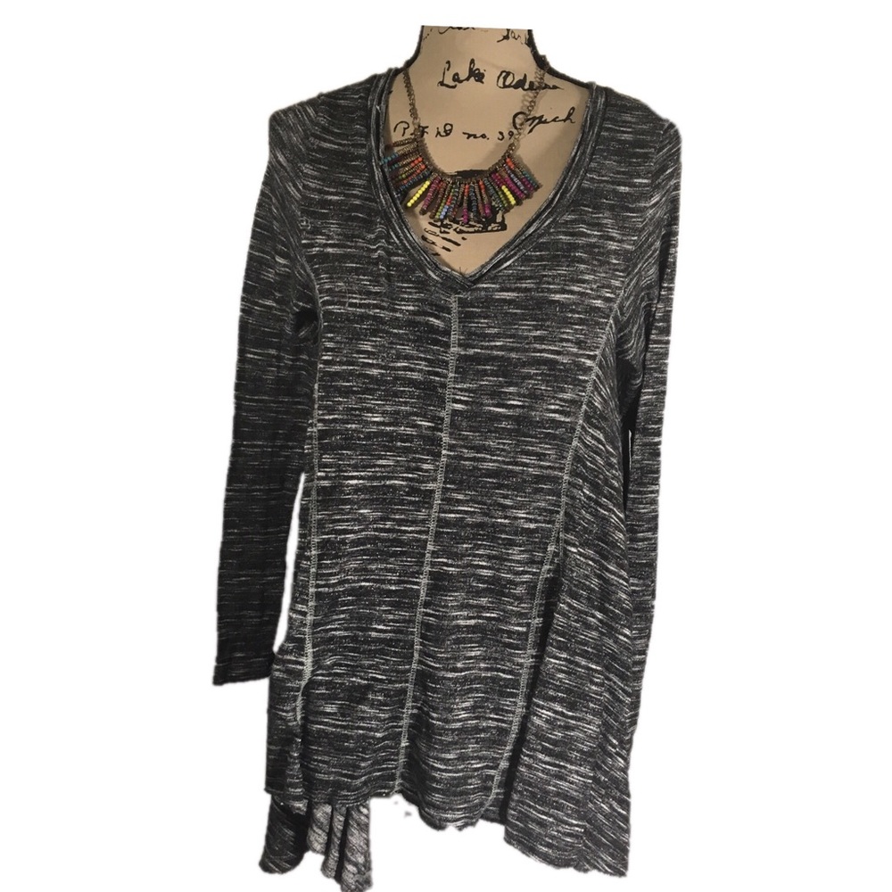 Basil Lola Tunic Flared Bottom Oversized Black